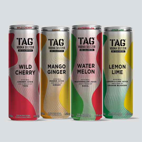 TAG VODKA SELTZER - Sampler Pack - $2 per can!